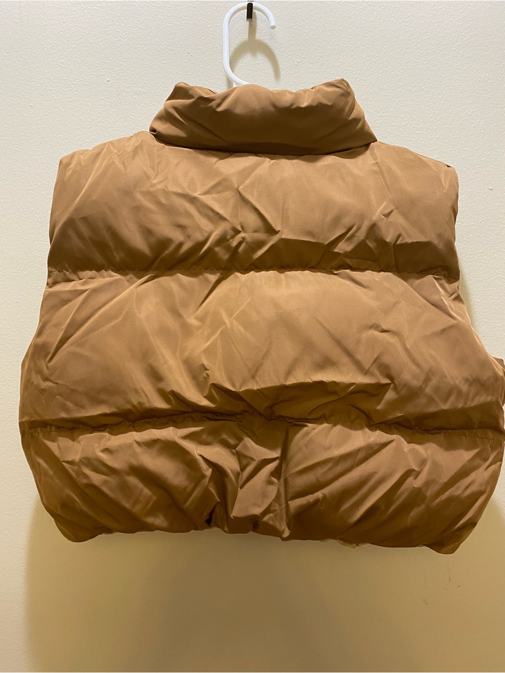 SHEIN Cropped Puffer Vest in Camel - Picture 2 of 5